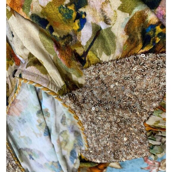 New Anthropologie x Bl-nk Sequin-Embellished Blouse Size S - Picture 9 of 11